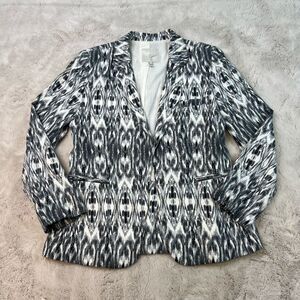 Joie Blazer Jacket Womens Size 2 Black Grey 100% Linen Capsule Corporate Career